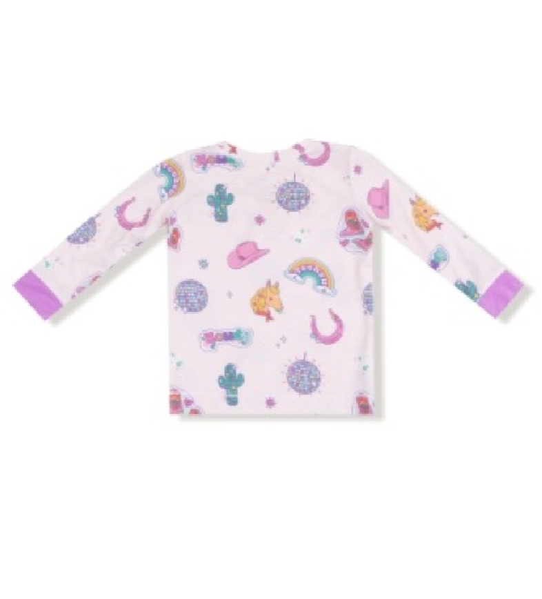 Angel Dear Disco Cowgirl Girls Two Piece Pajamas