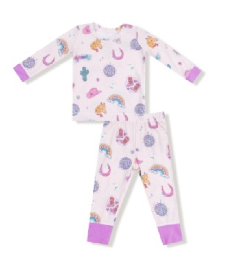 Angel Dear Disco Cowgirl Girls Two Piece Pajamas