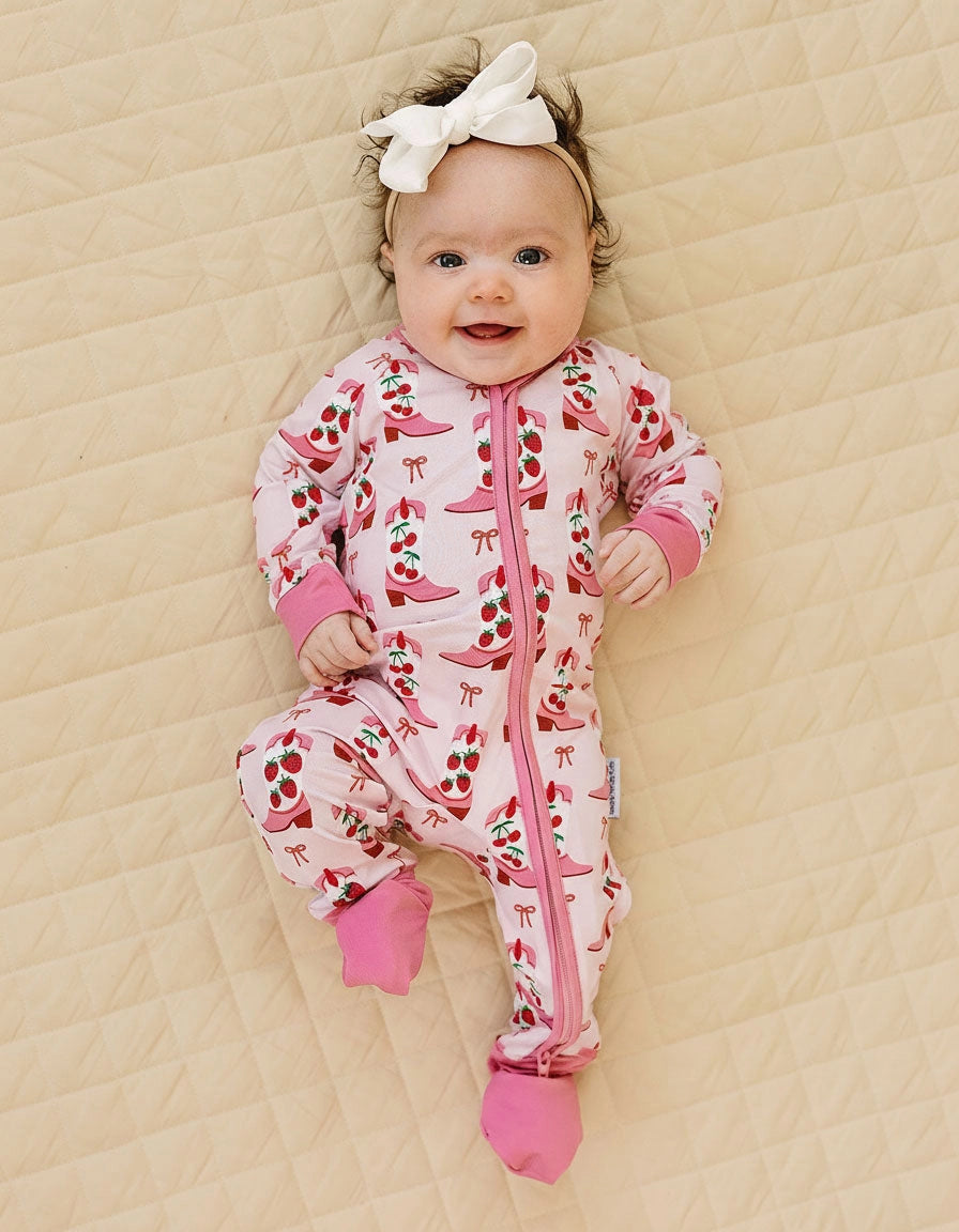 Bootsberry Cowgirl Bamboo Girls Onesie