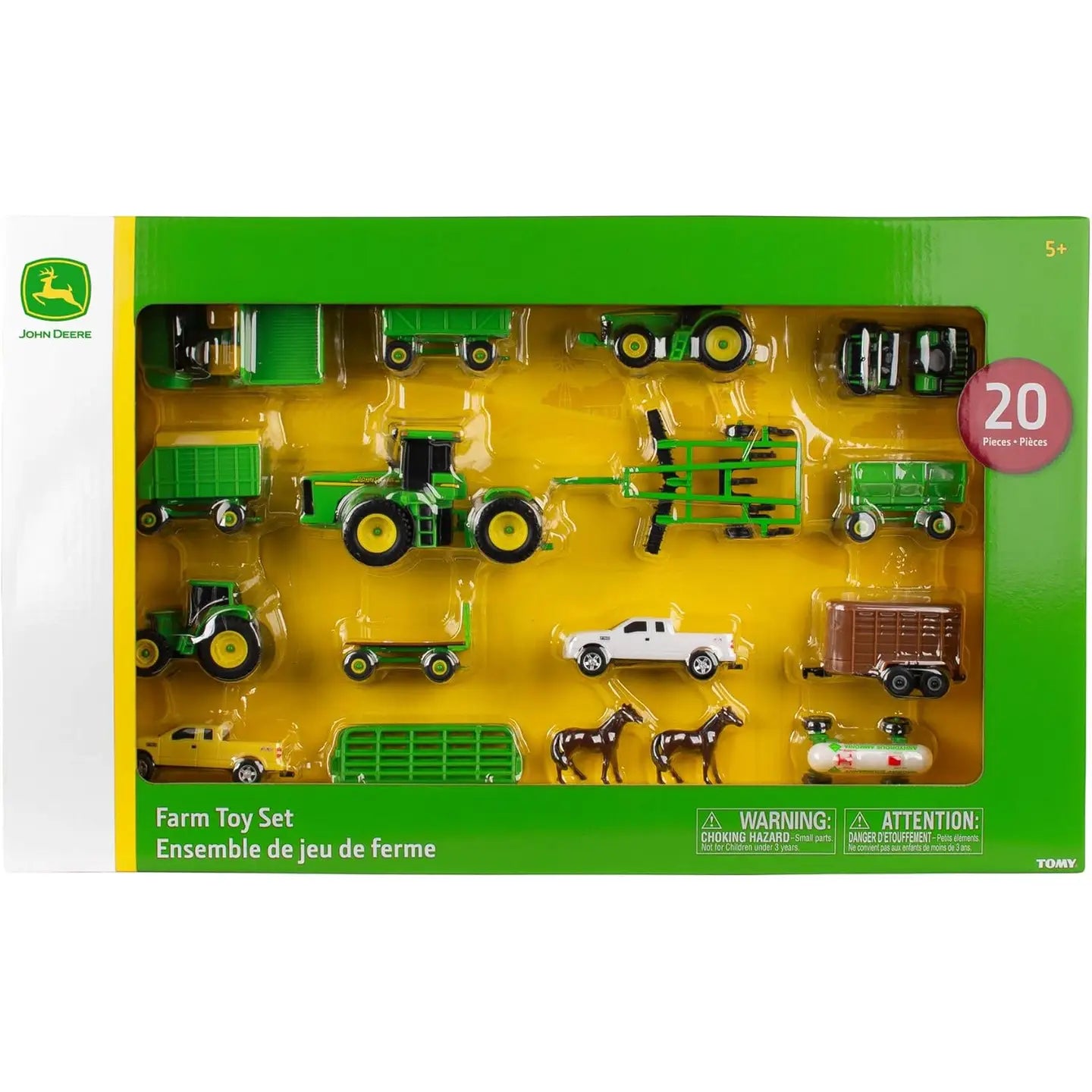 John Deere Tractor & Toy Truck Set