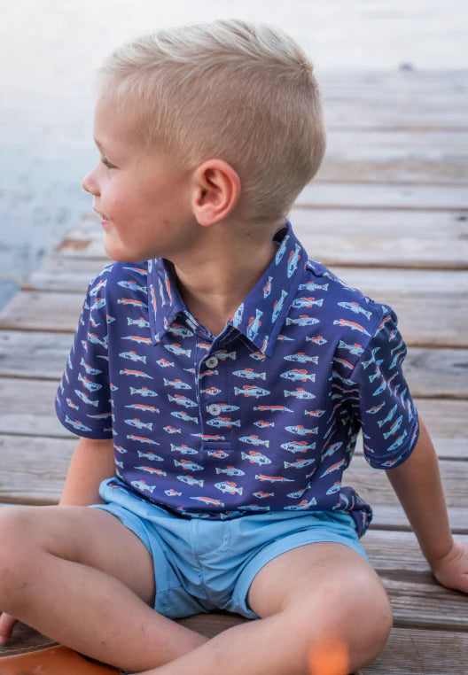 Blue Quail Freshwater Performance Boys Polo