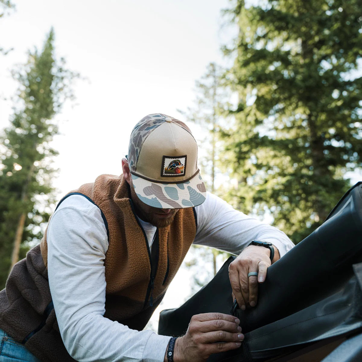 Burlebo Cap - Wood Duck Stamp - Camo Mens