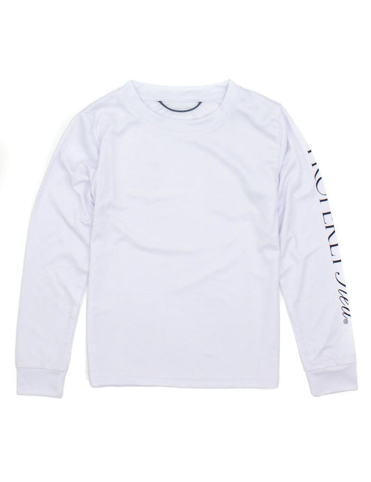 Properly Tied Boys Tidal Rashguard White Swim Shirt