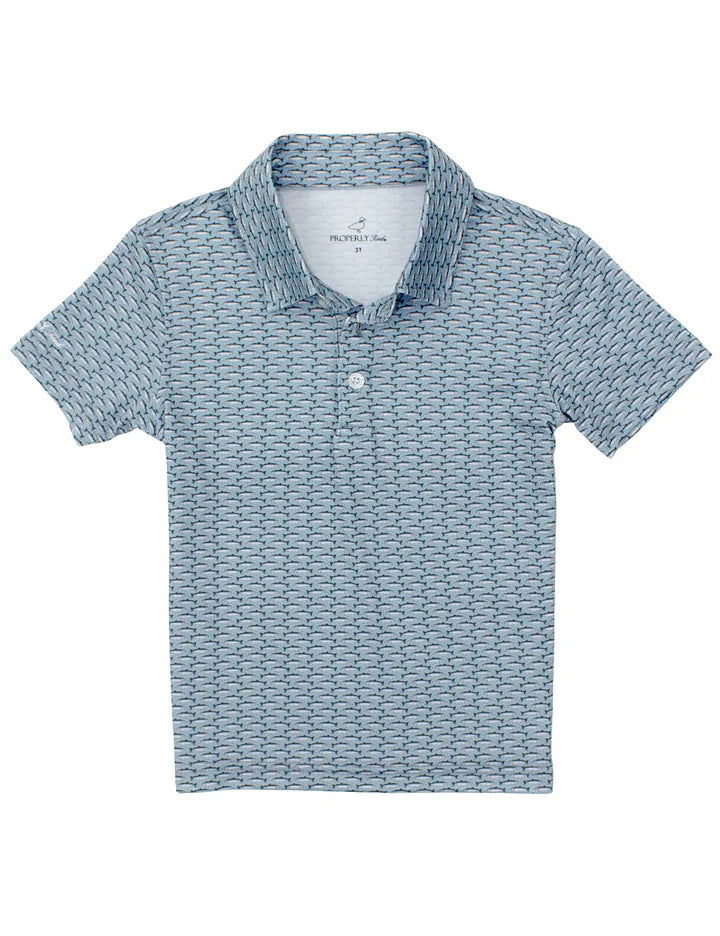 Properly Tied Inlet Trout Fish Boys Polo