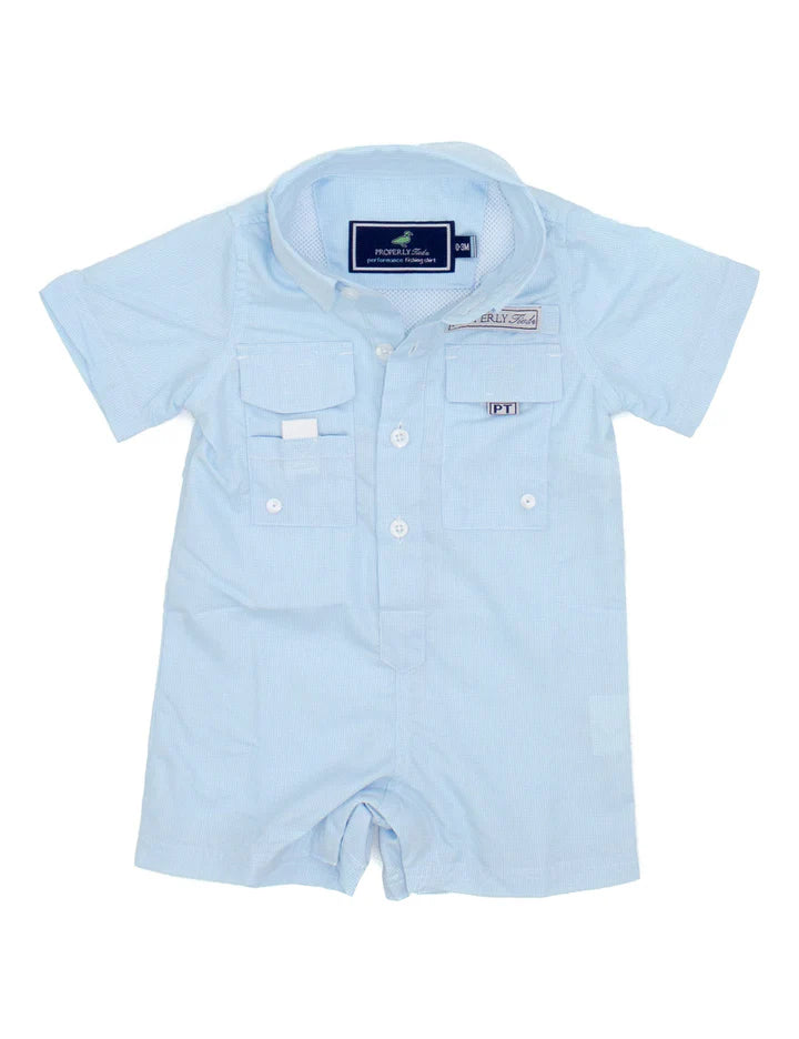 Properly Tied Boys Performance Fishing Shortall Aqua