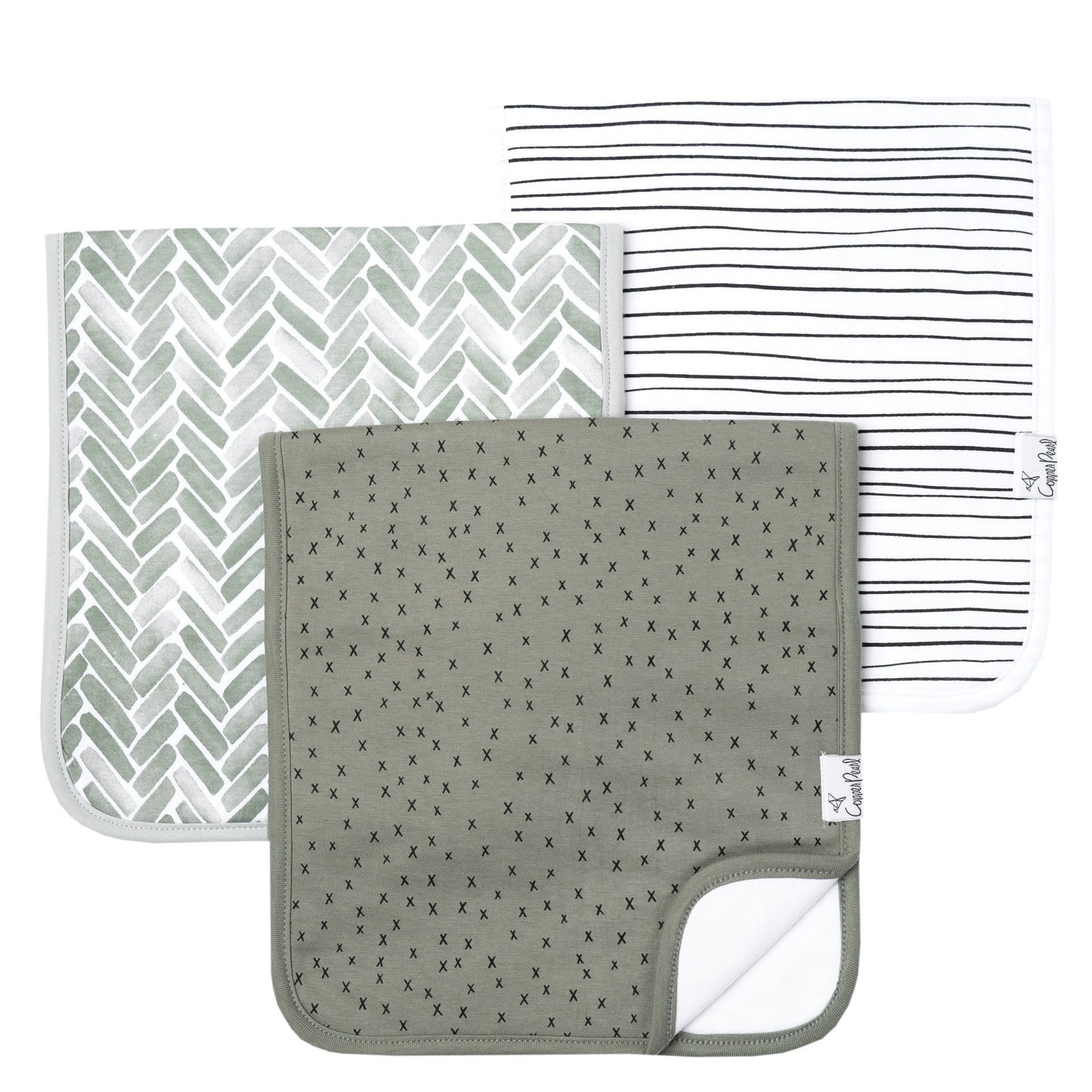 Alta Burp Cloth Set Copper Pearl