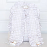 Hollis Nude Plaid Ruffled Nylon Backpack