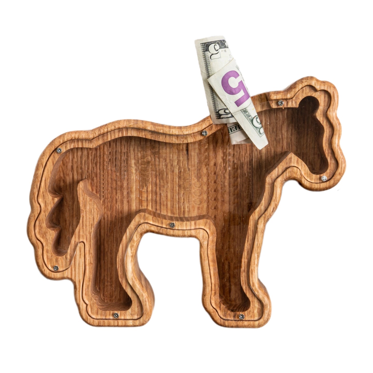 Wooden Horse Piggy Bank