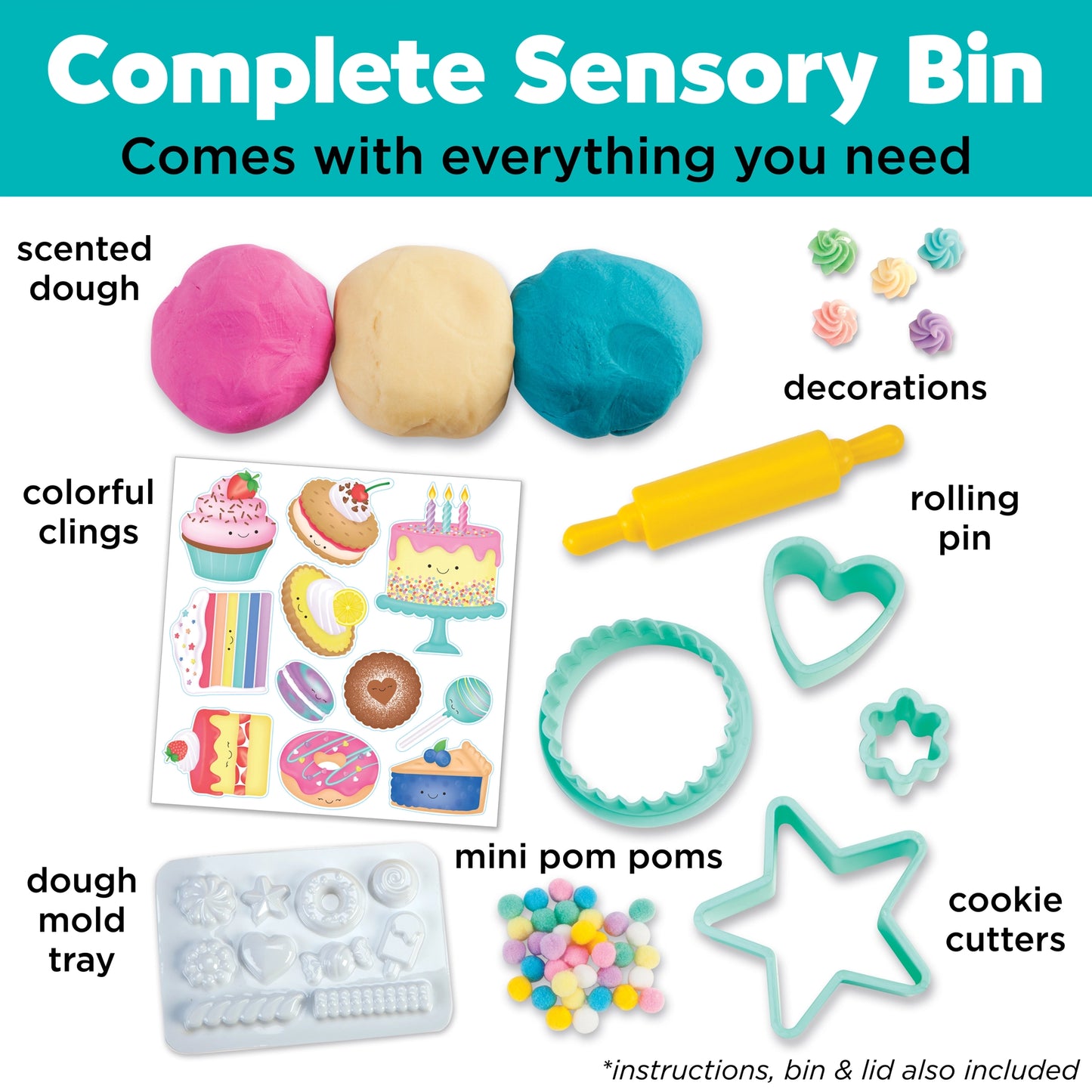 Sensory Bin Bake Shop Activity Bin For Kids Toy Gift