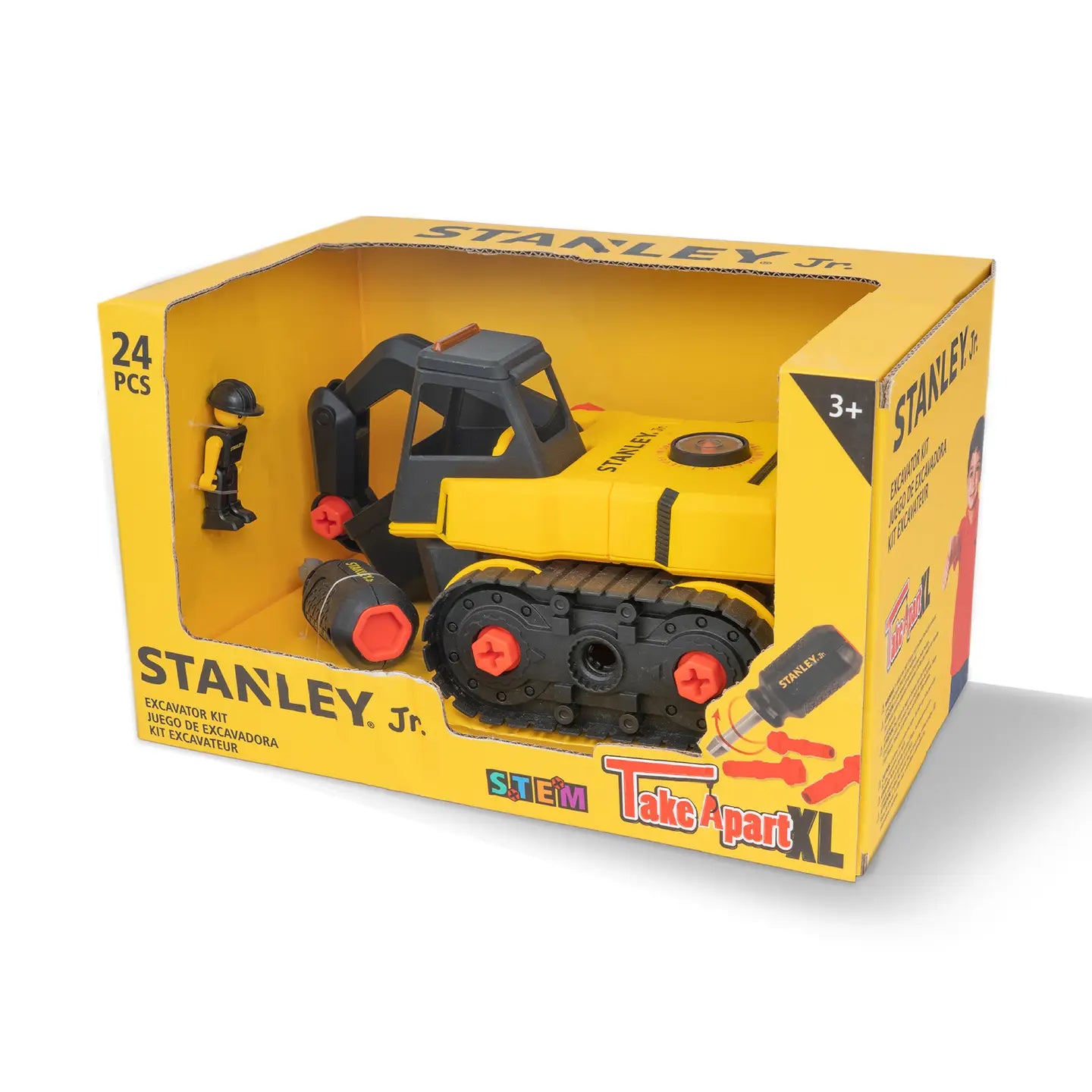 Stanley Jr. Take Apart Xl Excavator Kit Toy Gift