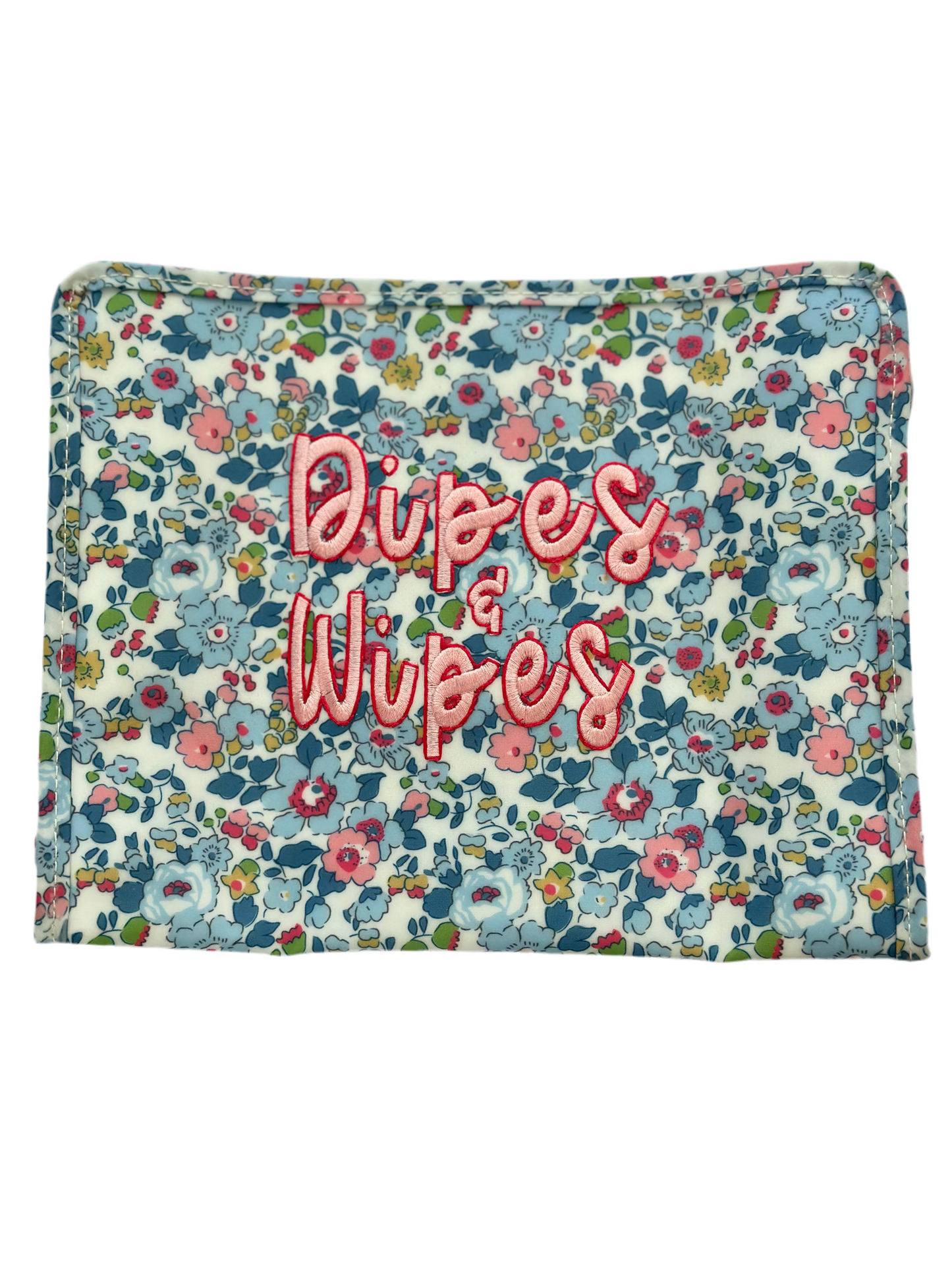 Dipes & Wipes Embroidered TRVL Bridgehampton Floral Large Roadie Pouch Bag