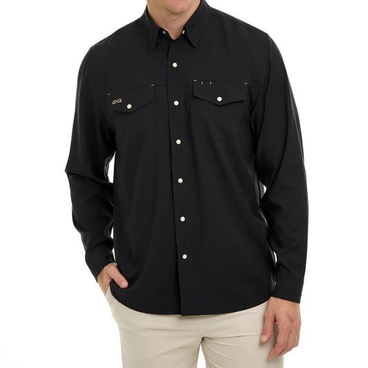 GameGuard Caviar Stockyard Mens Long Sleeve Pearl Snap Shirt