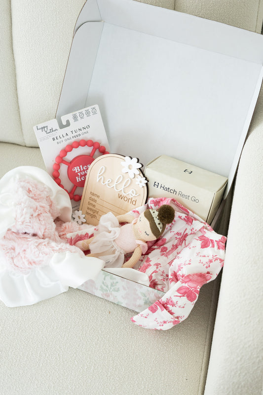 Vintage Pink Girly Newborn Gift Box