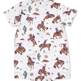 Angel Dear Western Buckaroo Baby Boys Bamboo Shortie Romper
