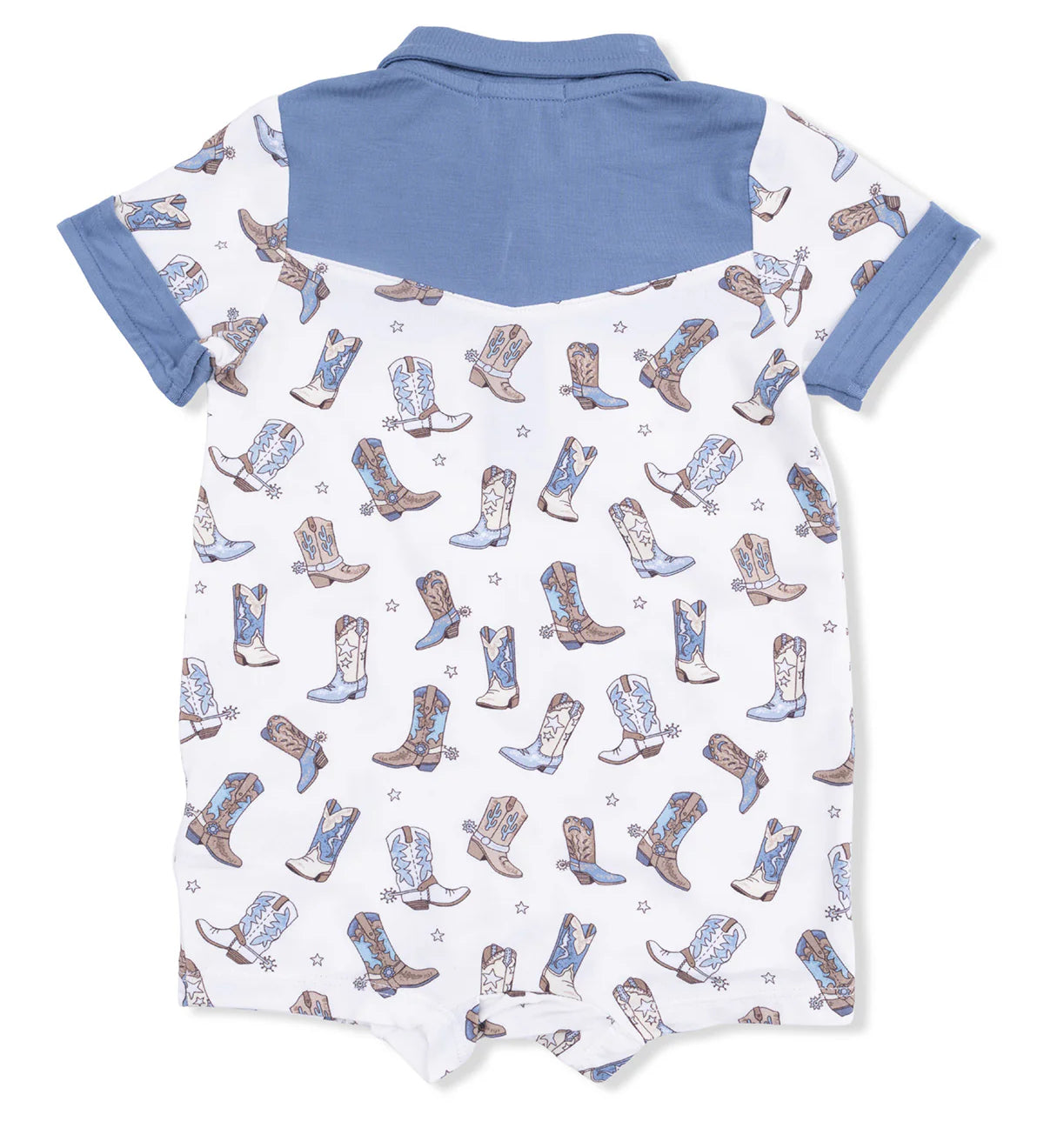 Angel Dear Cowboy Boots Boys Shortie Bamboo Romper