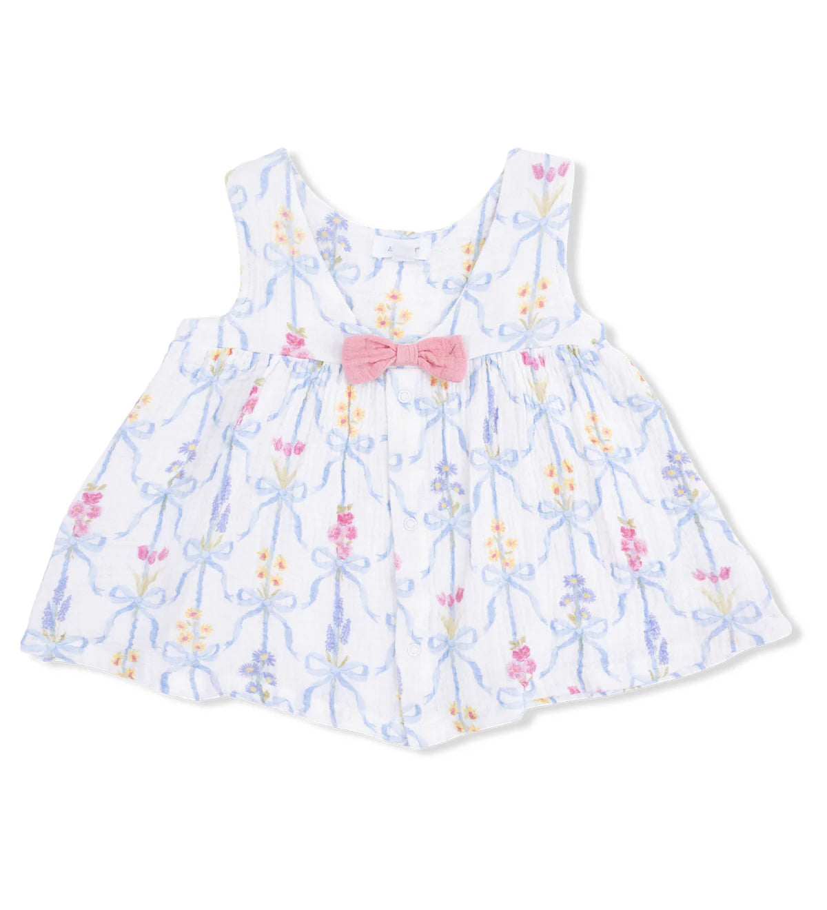 Angel Dear Ribbon Bouquets Girls Dress with Bow and Bloomers