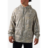 Burlebo Mens Vintage Washed Drifter Camo Fleece Hoodie