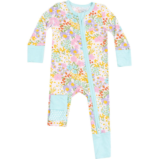 Angel Dear Girls Amelia Floral Bamboo Onesie
