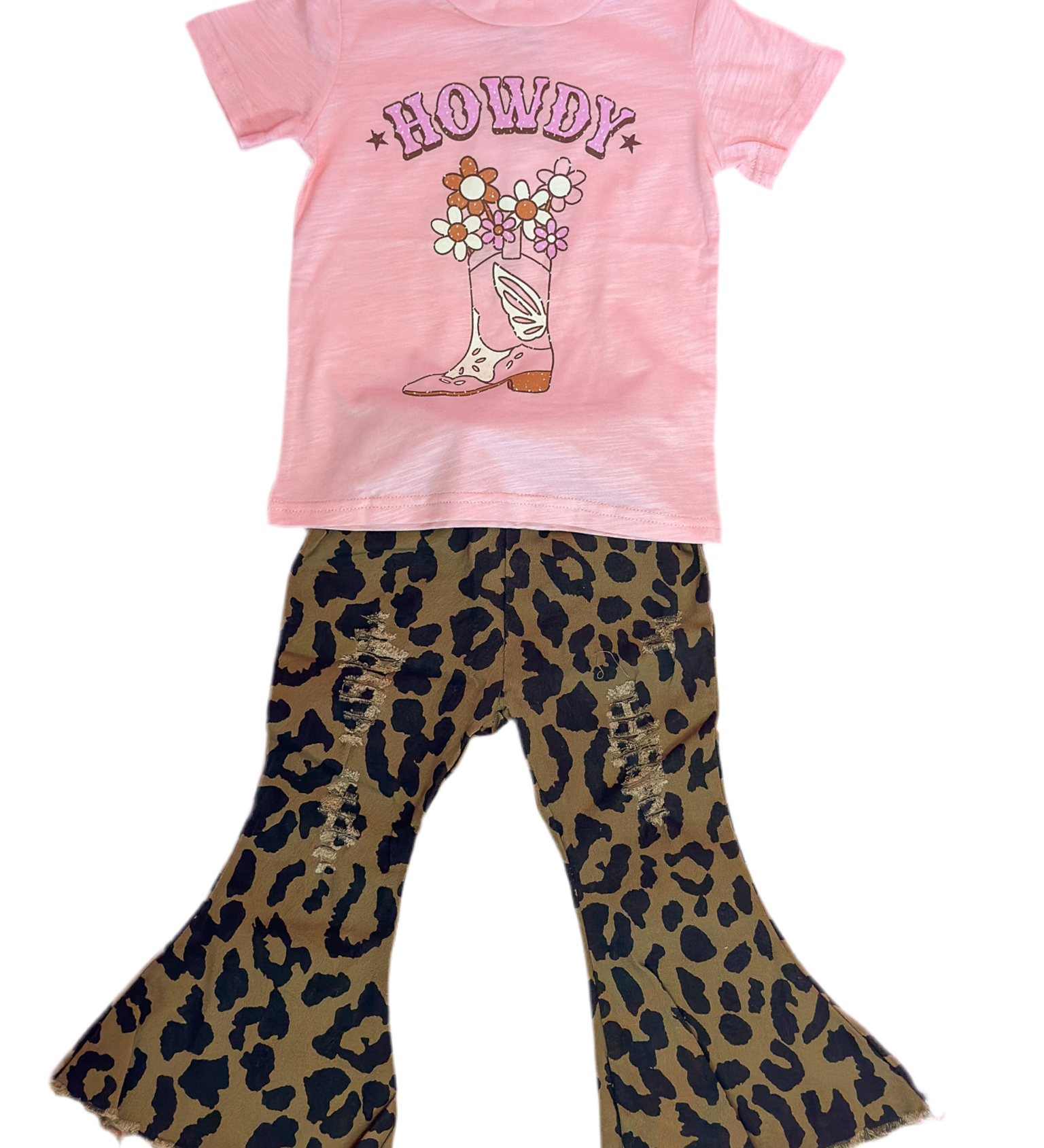 Cheetah Print Girls Bell Bottoms