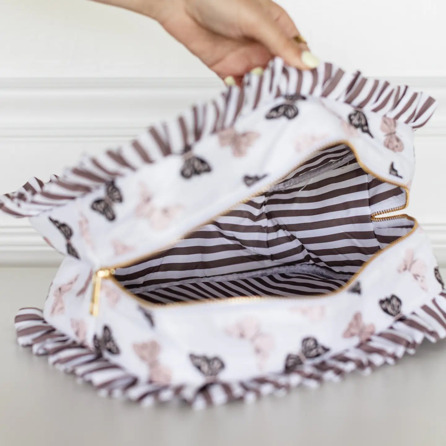 Hollis Butterfly Season Ruffled Nylon Tech Organizer