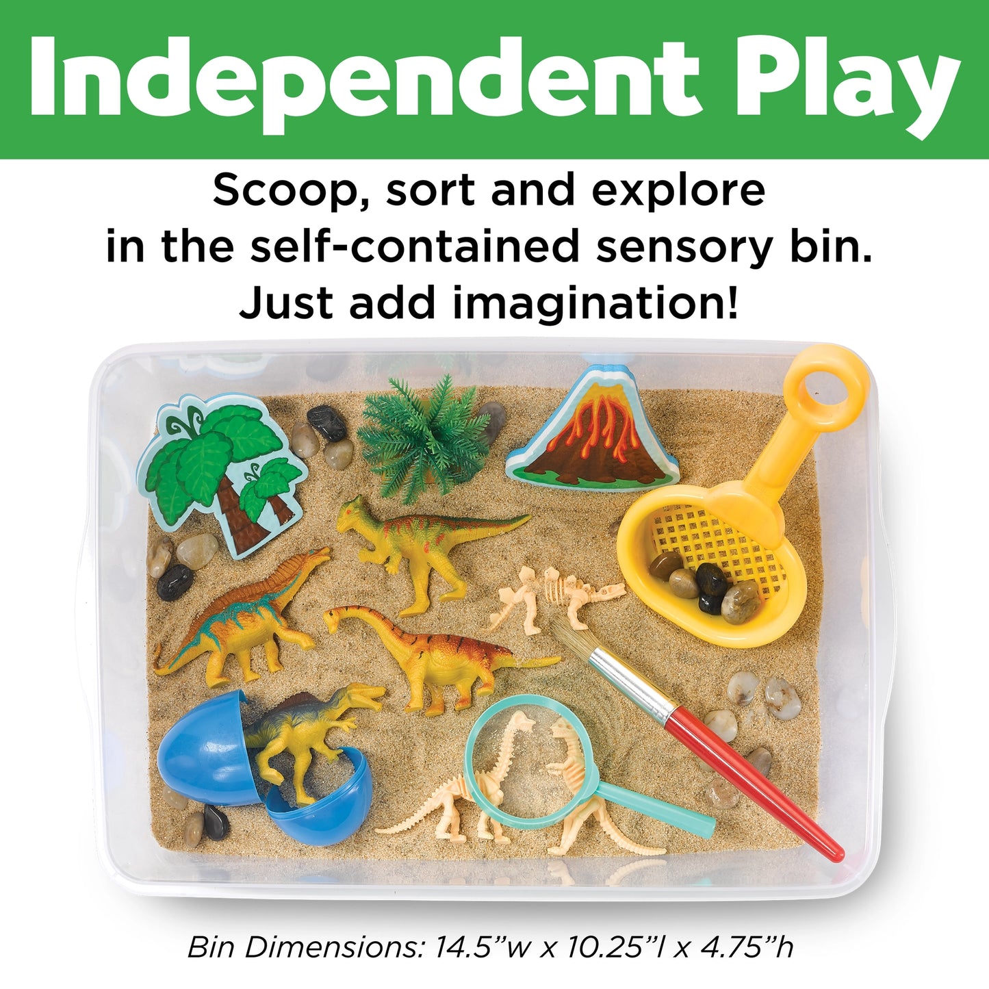 Sensory Bin Dinosaur Dig Activity Bin For Kids Toy Gift