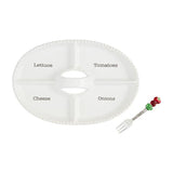Mud Pie Sectioned Condiment Holder Platter