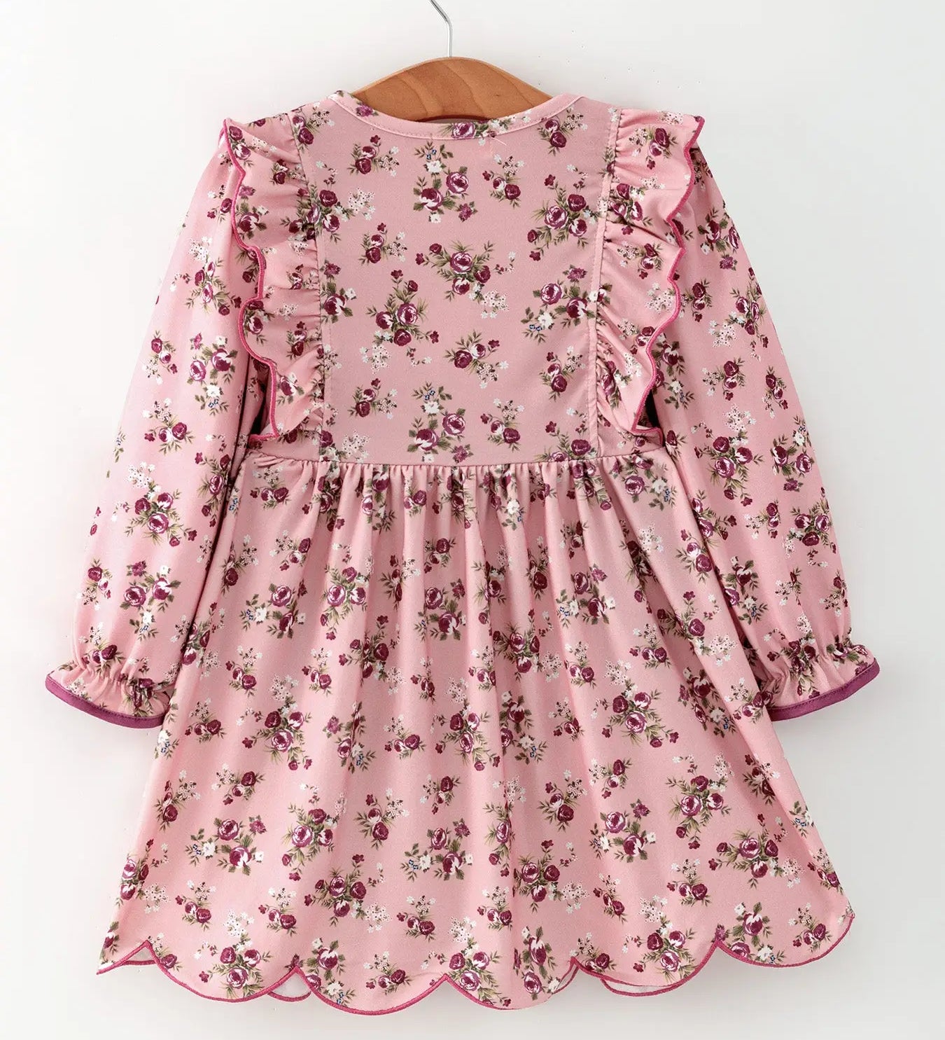Rylee Faith Girls Purple Floral Dress