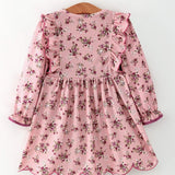 Rylee Faith Girls Purple Floral Dress