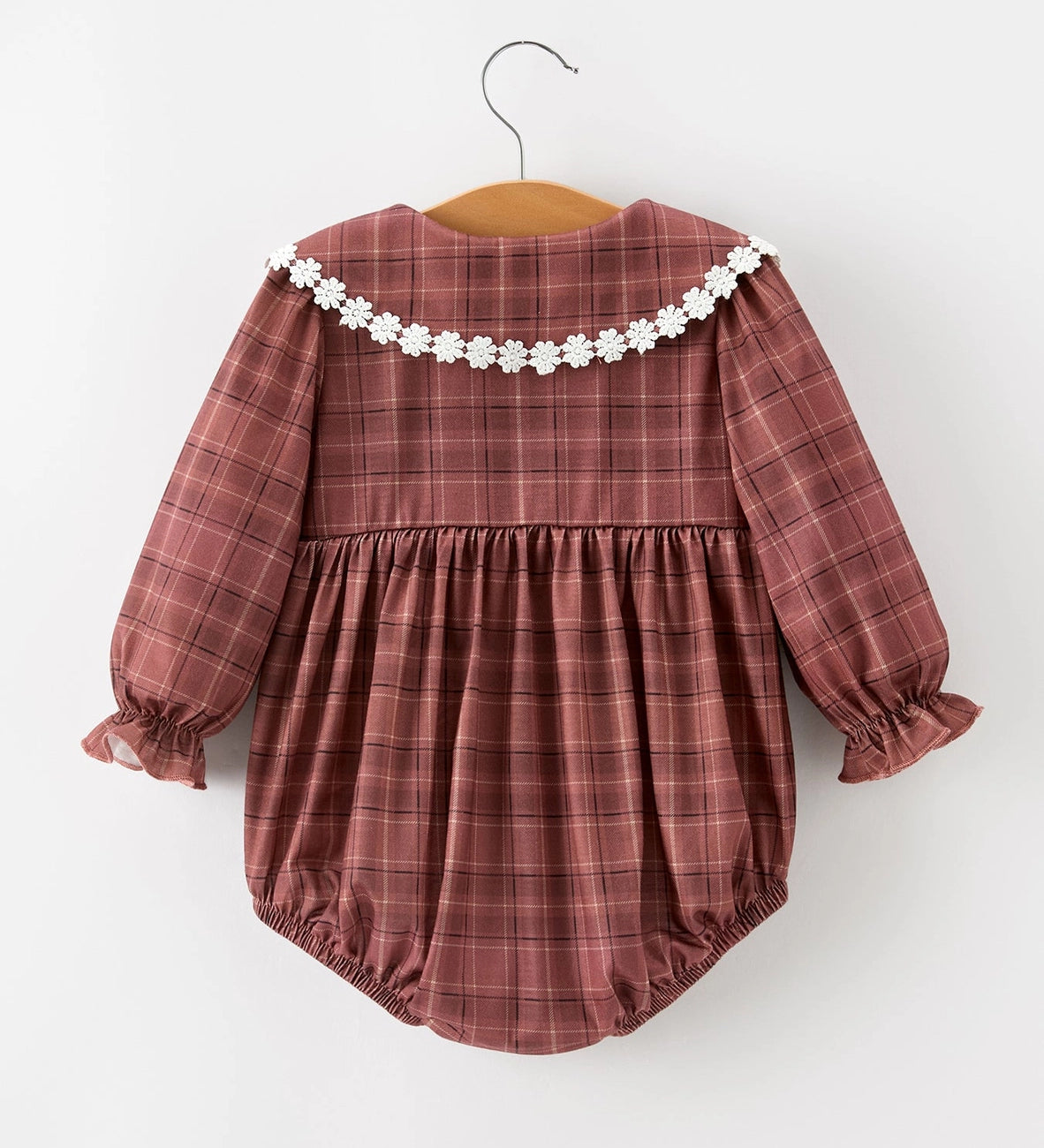 Rylee Faith Brown Flower Collared Bubble