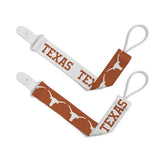 Texas Longhorns Pacifier Clip 2 Pack