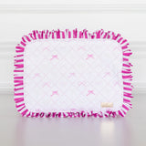Hollis Goldie Girl Bows Ruffled Nylon Xl Pouch