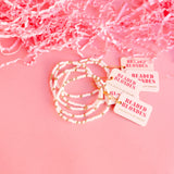 Beaded Blondes- White Sprinkle Bracelet