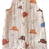 Western Boys Muslin Shortie Romper