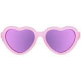 Frosted Pink Heart Purple Polarized Sunglasses
