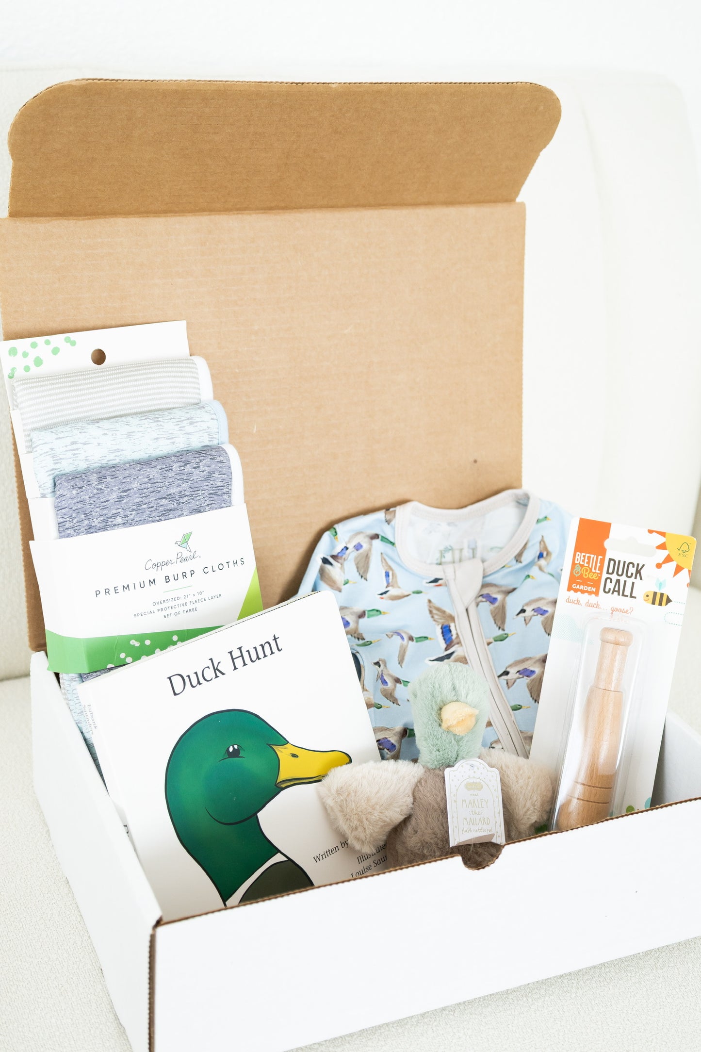 Flying Mallard Duck Boys Newborn Gift Box