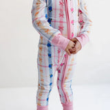 In My Jammers Floral Bow & Plaid Bamboo Girs Onesie