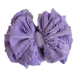Orchid Ruffled Headband Bow