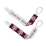 Texas A&M Aggies Pacifier Clip 2 Pack