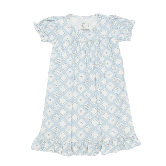 Hamner Hill Girls Quilted Bow Patch Bamboo Nightgown