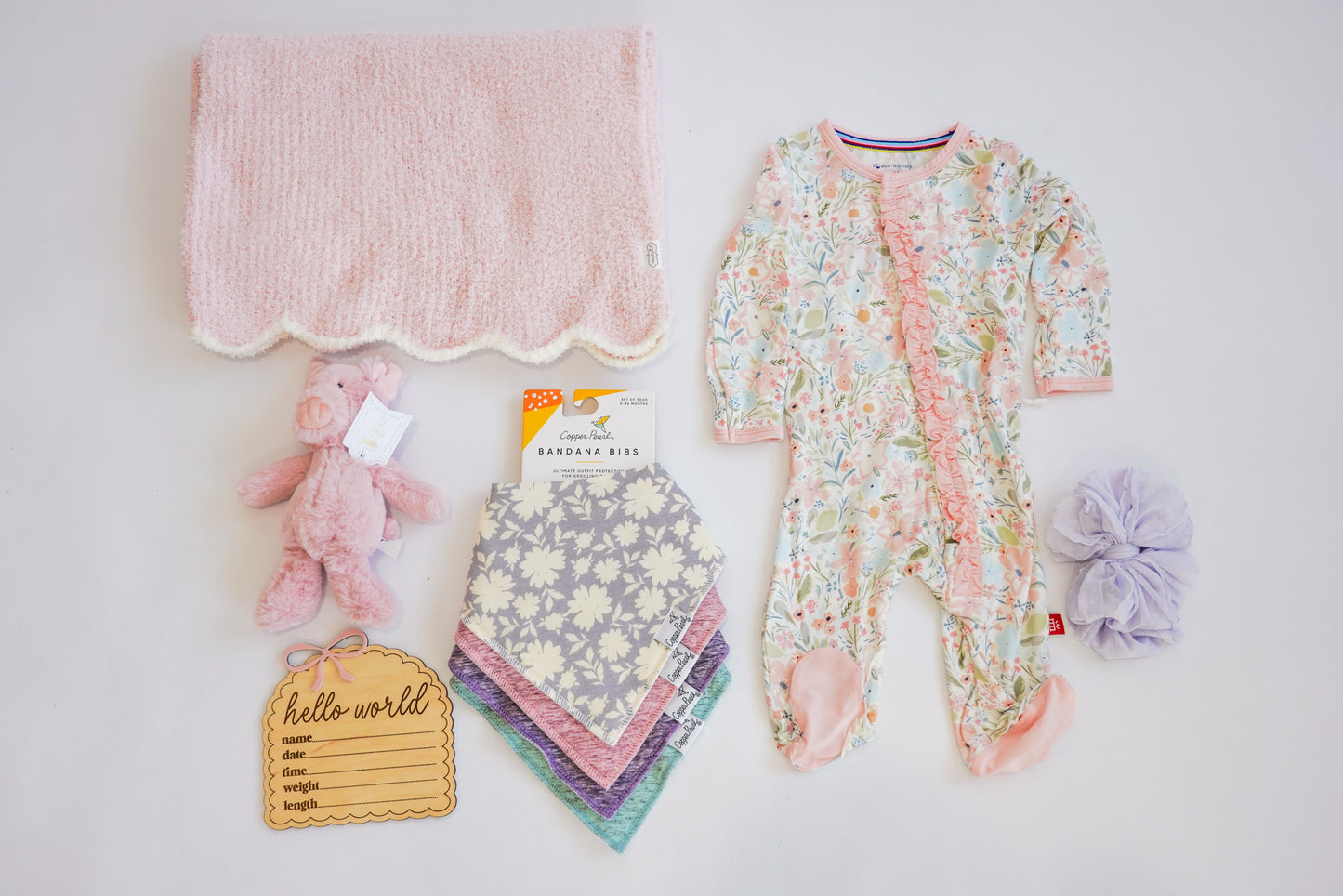 Sweet Pink & Purple Girls Newborn Gift Box