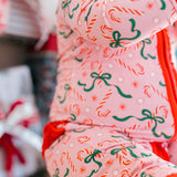 Poppy Kids Girls Candy Cane Ribbons Ruffle Onesie