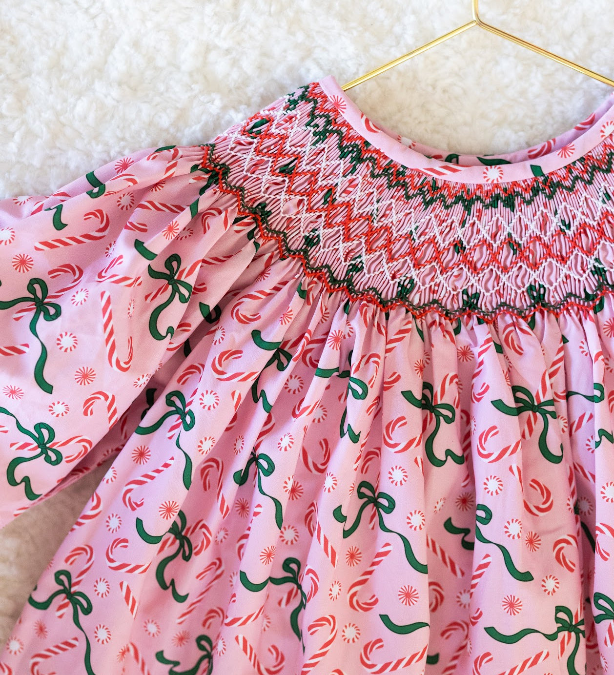 Poppy Kids Girls Candy Cane Ribbons Dress
