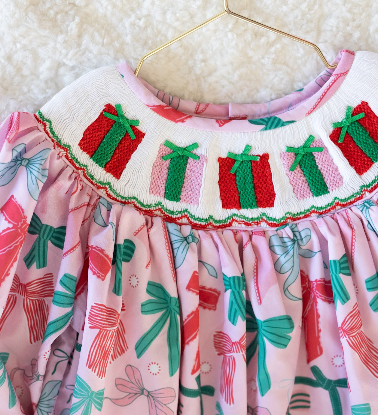 Poppy Kids Girls Festive Bows Dress
