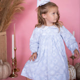 Hamner Hill Quilted Bow Patch Long Sleeve Girls Dress