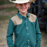 BlueQuail Tattersall Long Sleeve Boys Shirt