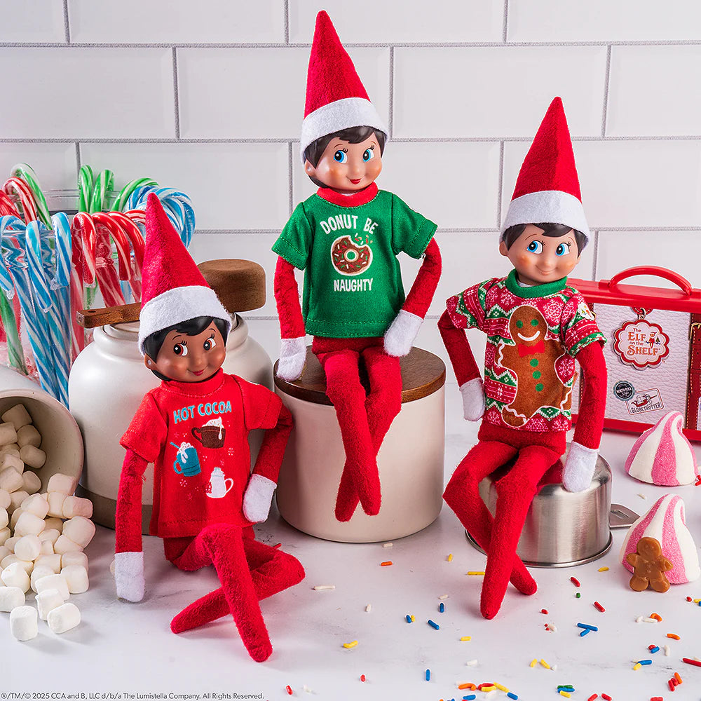 Claus Couture Collection® Festive Fun T-Shirt Set Elf On The Shelf Toy