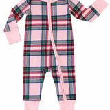 Hollis Baker Girls Pink Plaid Onesie