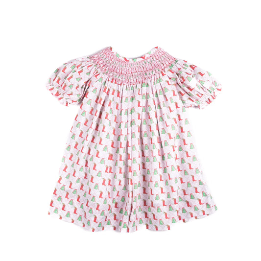 Shop Teeta Girls Smocked Cowboy Christmas Kate Dress