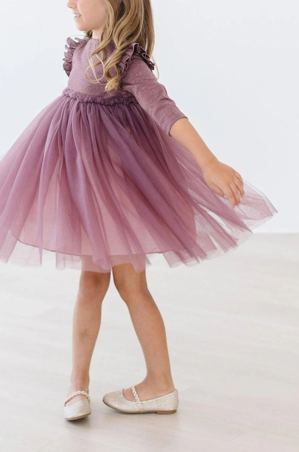 Mauve Shimmer Tutu Girls Dress