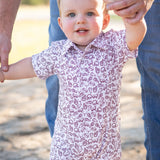 BlueQuail Boys Kickoff Maroon Romper